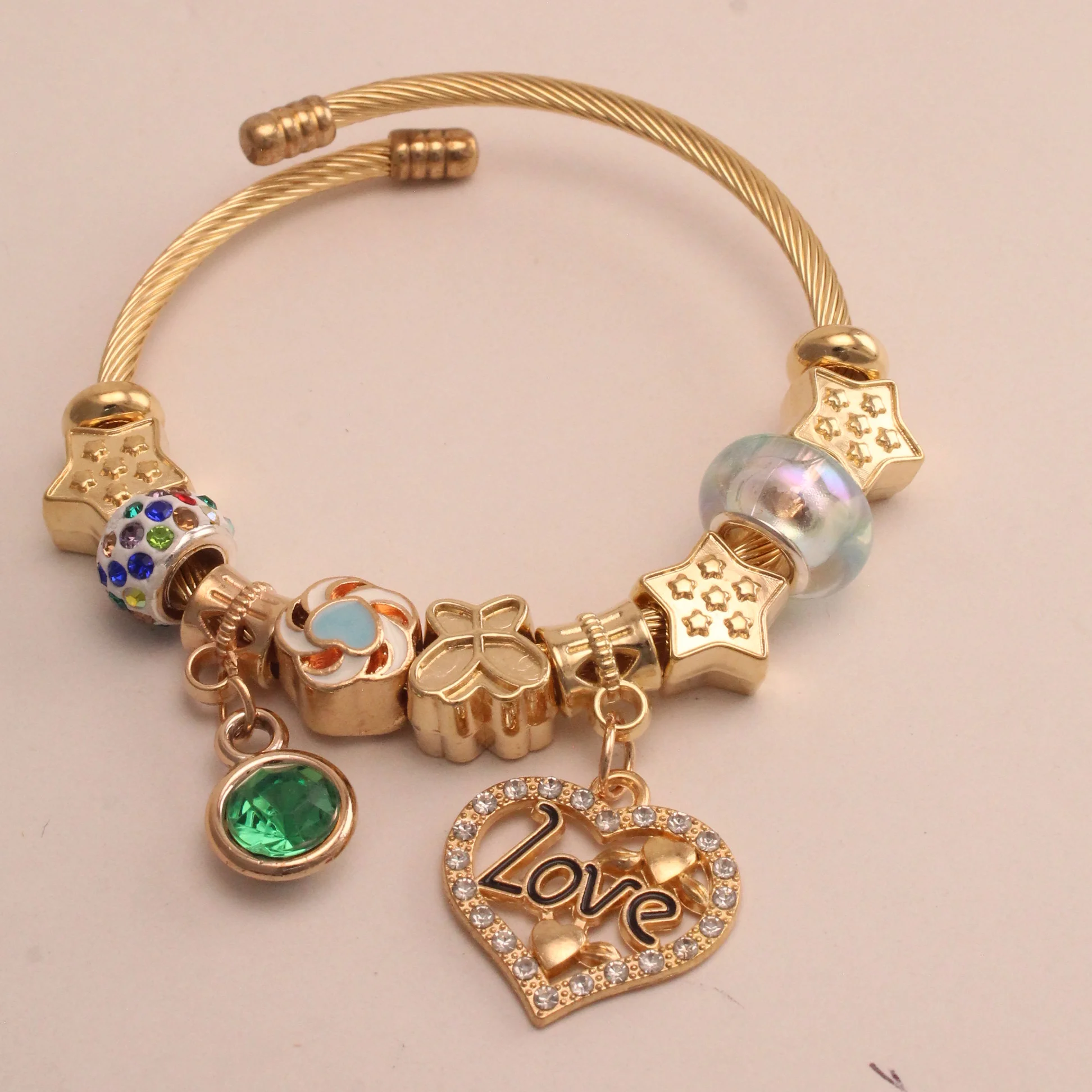 Pul. tipo pan. corazon love rodio graduable - PAN041 - Foto 1